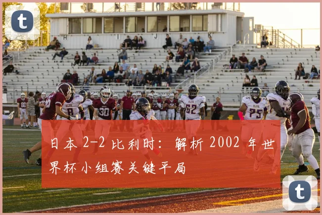 日本 2-2 比利时：解析 2002 年世界杯小组赛关键平局